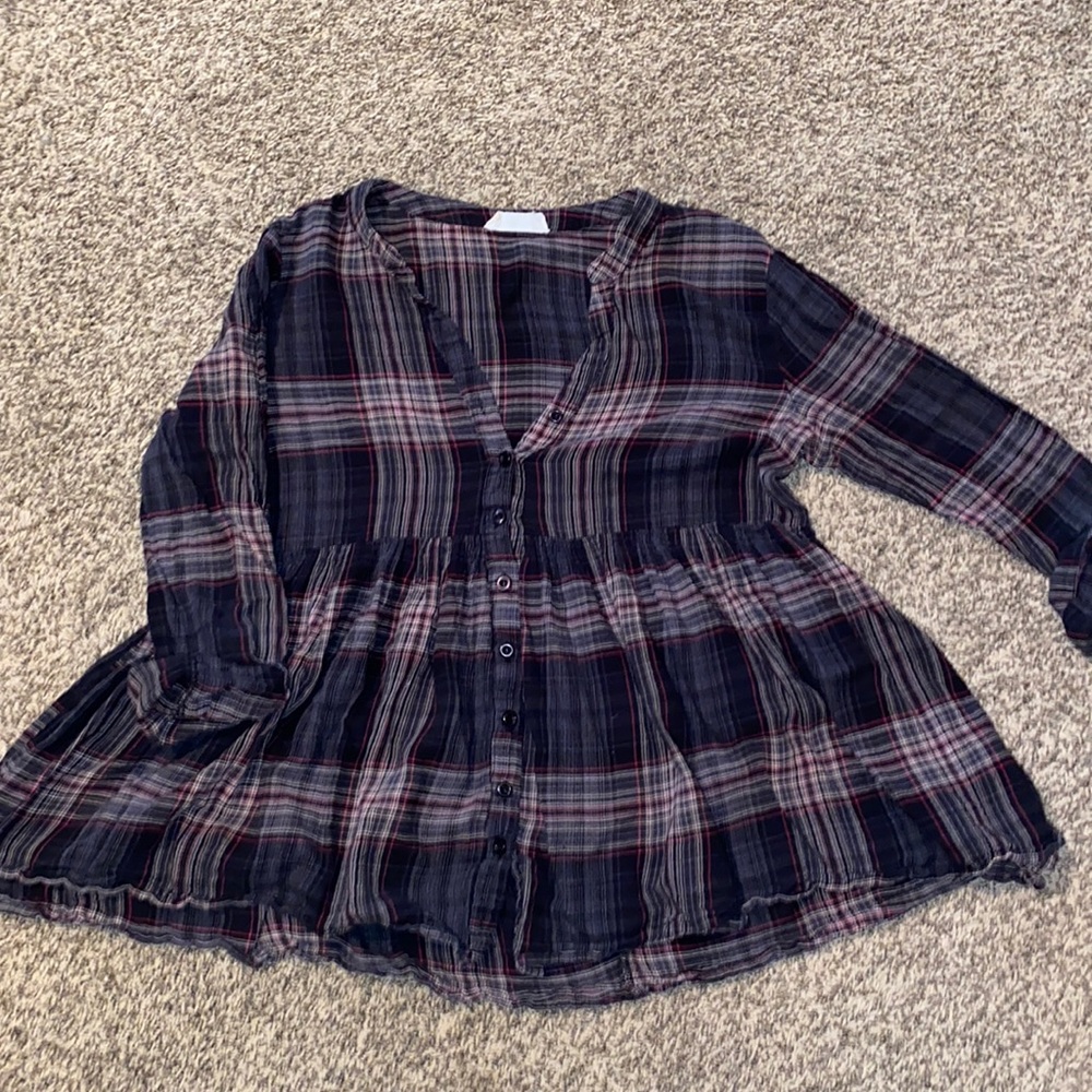Super comfy Altar’d State plaid blouse!
